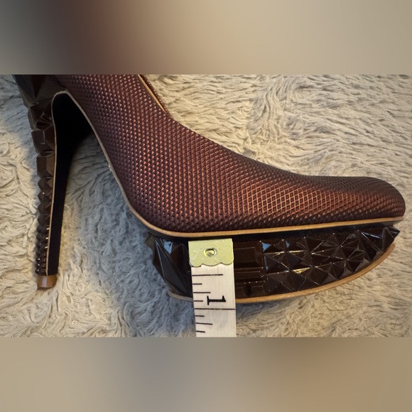 RACHEL Rachel Roy Burgundy Prism Design Platform Heels NWOT or BOX | Size: 7 - Picture 16 of 16